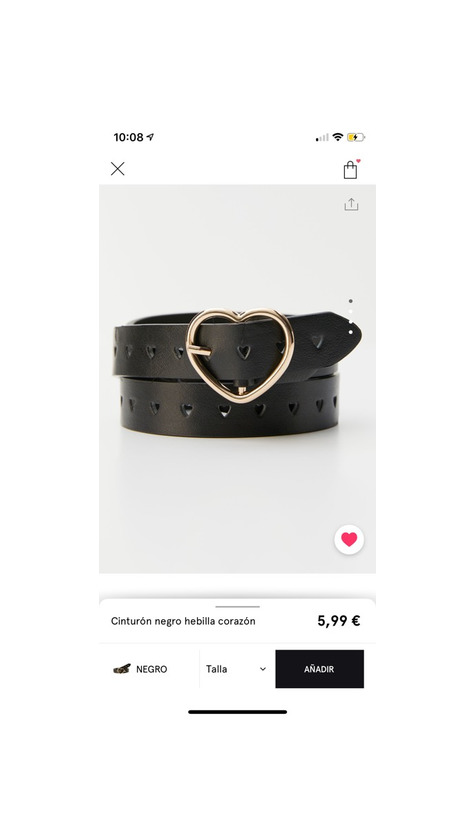 Moda Cinturón con hebilla de corazón 