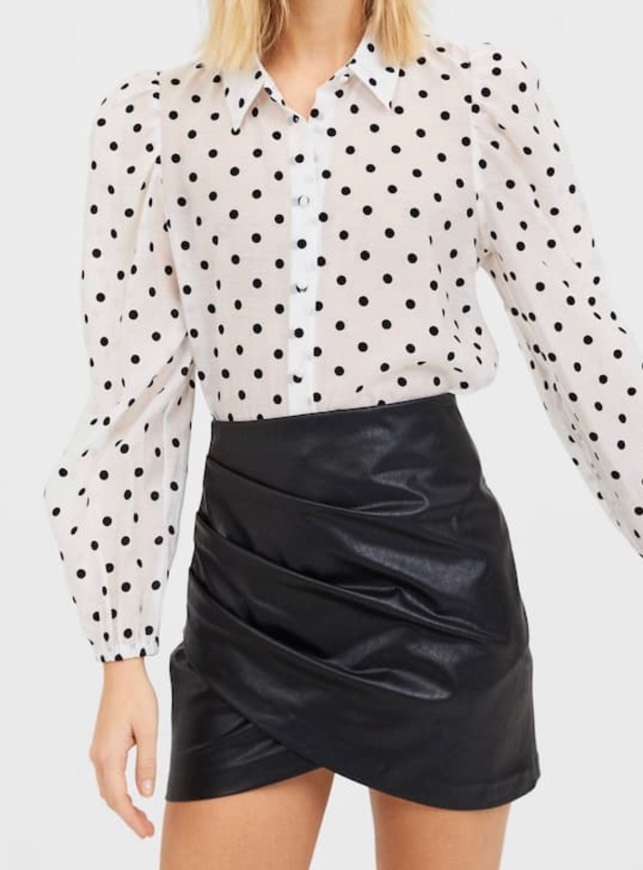 Social Saia páreo efeito pele