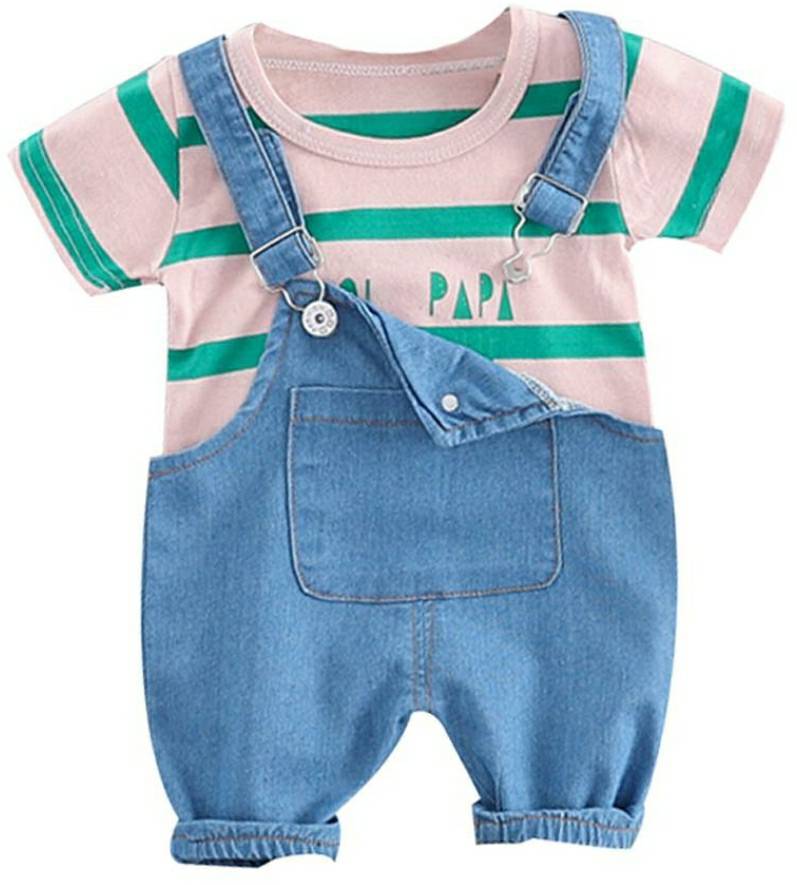 Fashion Baby kid solid stripe