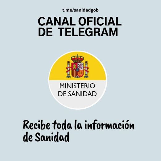 Canal del Ministerio de Sanidad - Telegram