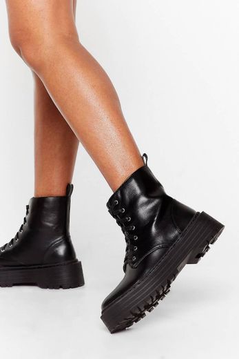 Nasty Gal Lace Up Boots