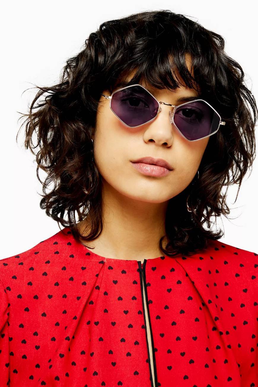 Social TopShop Hexagonal Sunglasses 