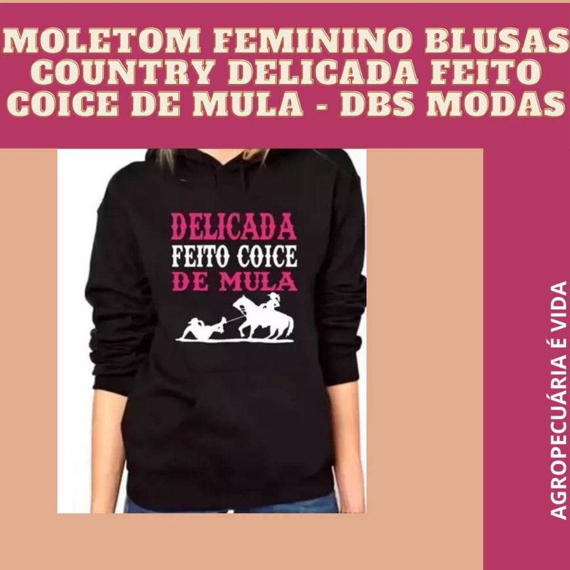 Moda Moletom country feminino 