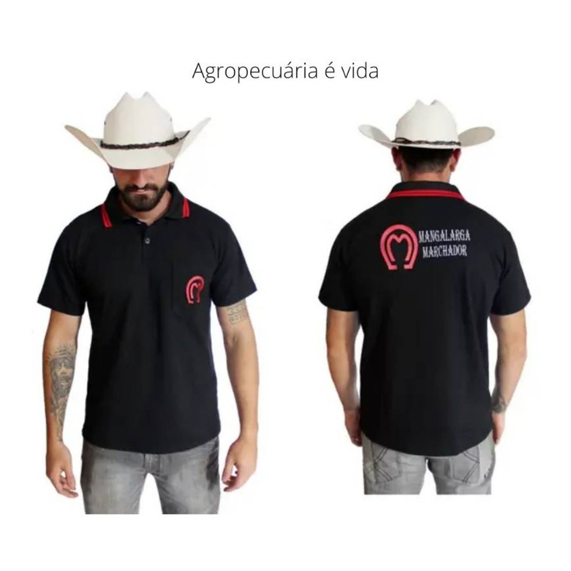 Moda Camiseta manga larga, no estilo agropecuario