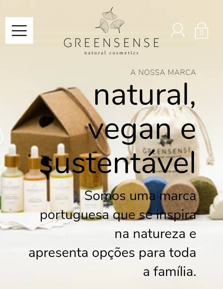 Productos GREENSENSE natural cosmetics - Home