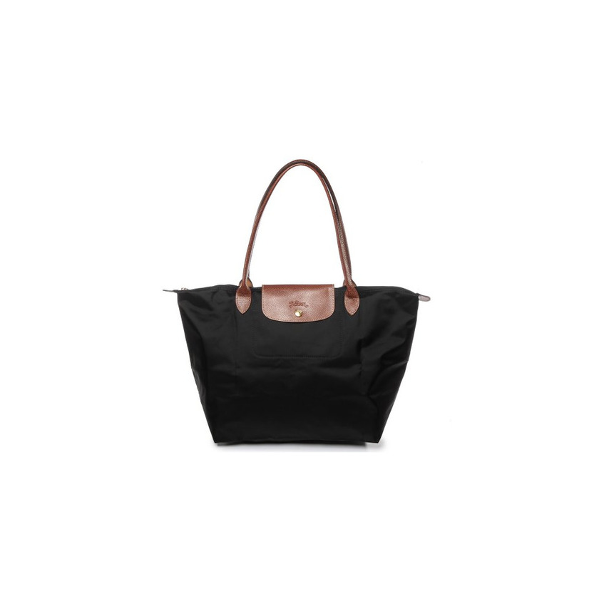 Social Longchamp - Bolsa de Sintético Mujer, color Negro, talla 19x30x31 cm