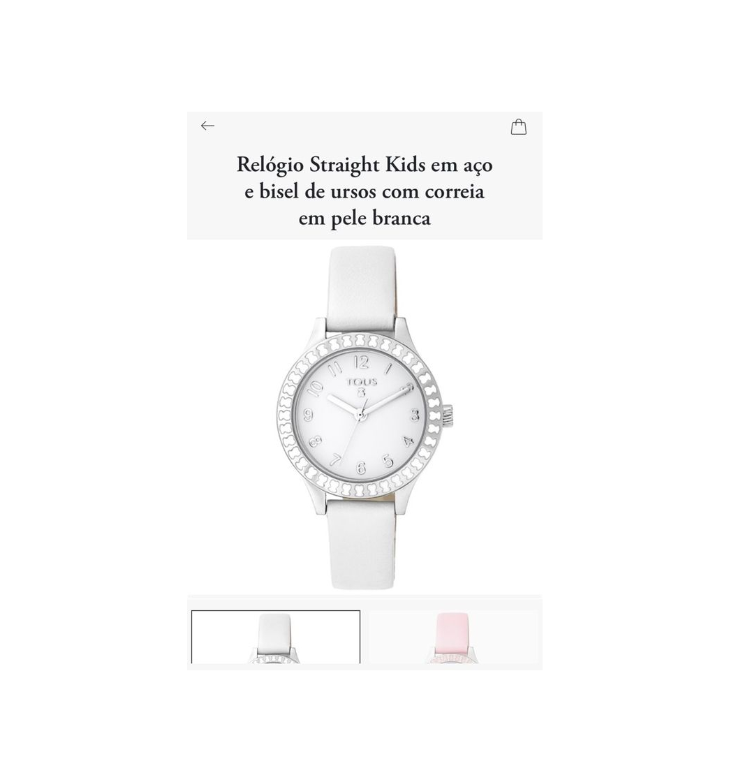 Social Relógio Straight em aço e bisel de ursos com correia em pele