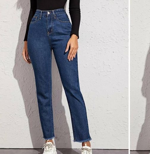 Fly Raw Hem Straight Jeans