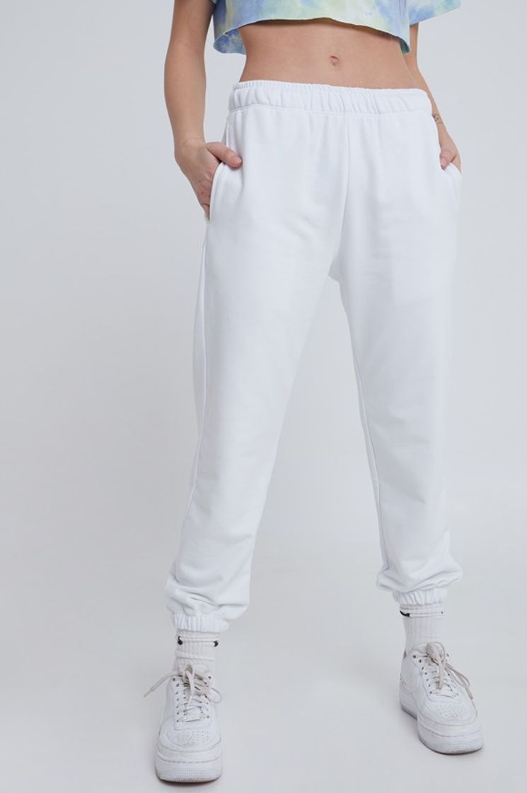 Fashion pantalones de chándal blancos 