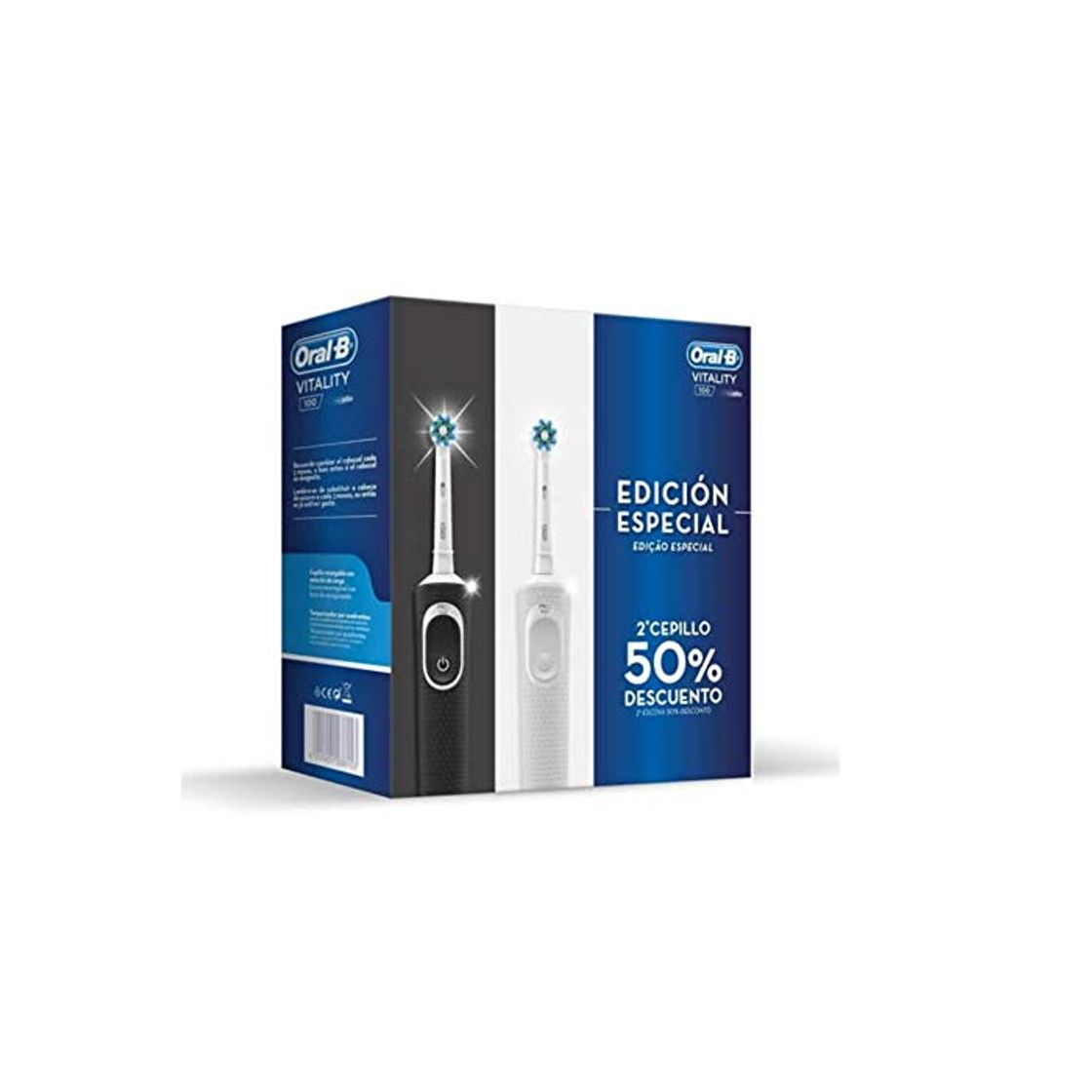 Product Oral B - Oral-B Vitality 100 Edición Especial Pack 2 Cepillos Blanco