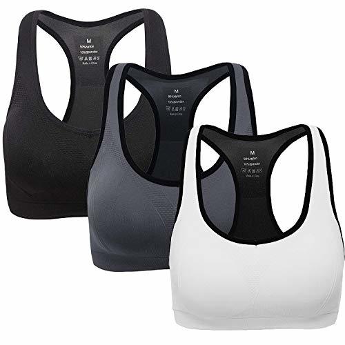 Fashion ANGOOL Sujetador Deportivo para Mujer Yoga Sport-BH Run Bra (M Fit 70DD