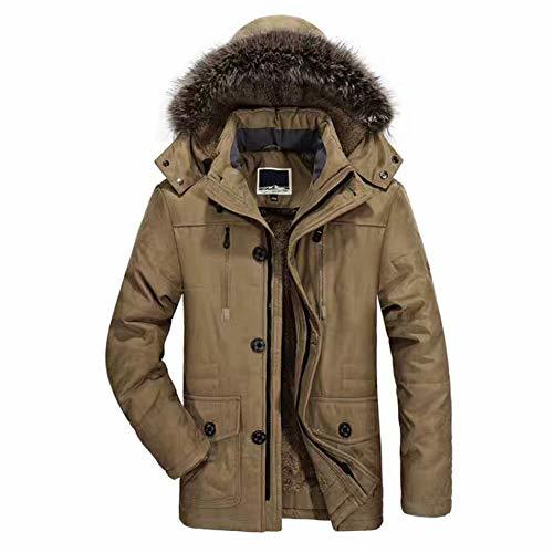 Fashion Chaqueta Parka Hombre Abrigos Parka con Capucha Cálido Abrigo de Algodón Prueba