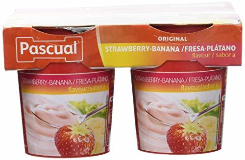 Producto Pascual Yogur Sabor Fresa y Plátano - Paquete de 4 x 125