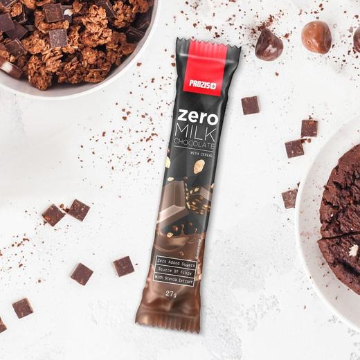 Prozis Zero Milk Chocolate with Cereals 27g