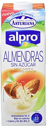 Alpro Central Lechera Asturiana Bebida de Almendra Sin Azúcar - Paquete de