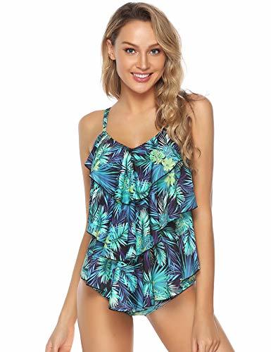 Moda Abollria Traje de Baño en Dos Piezas Sexy Mujer Tankini Vest