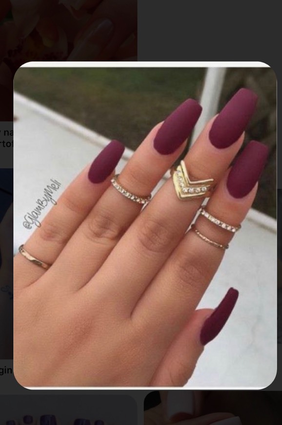 Fashion Unhas bordeux