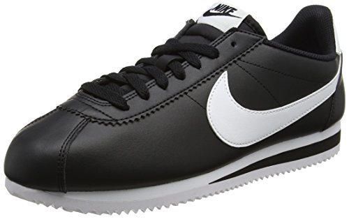 Nike Classic Cortez Leather, Zapatillas para Mujer, Negro