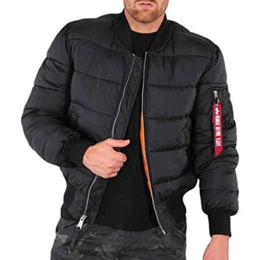 ALPHA INDUSTRIES Men Winter Jacket MA-1 Puffer FD, Talla