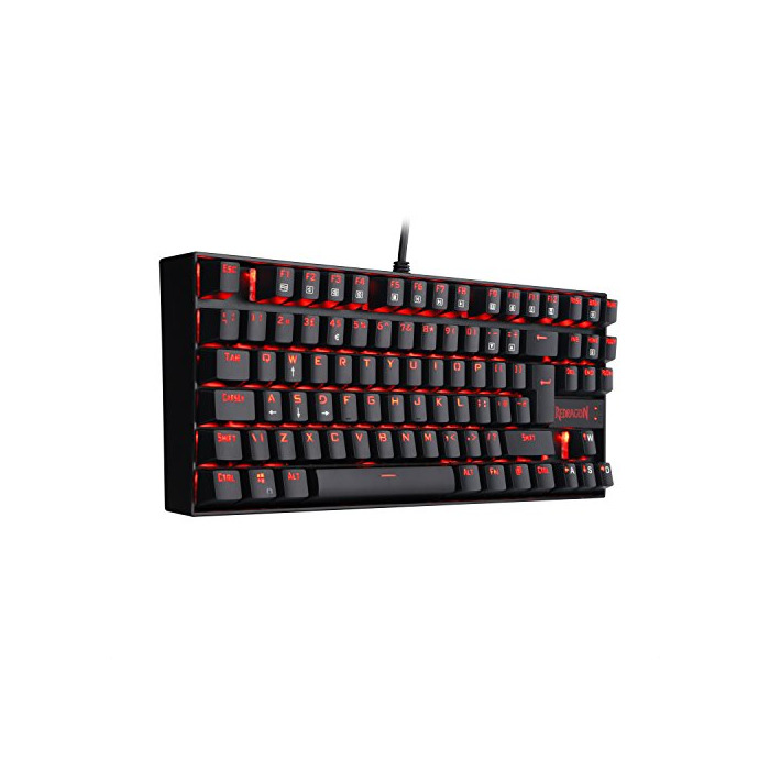 Electrónica Redragon K552-UK KUMARA Rojo RGB LED Teclado mecánico retroiluminado 87 Teclas Teclado