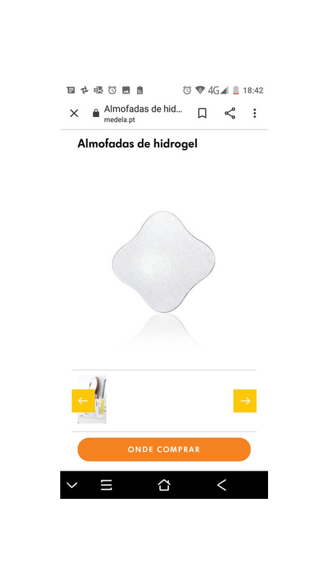 Producto Almofadas hidrogel