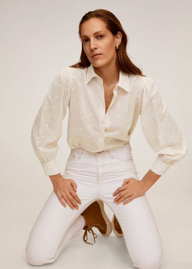 Social Camisa de algodão Mango