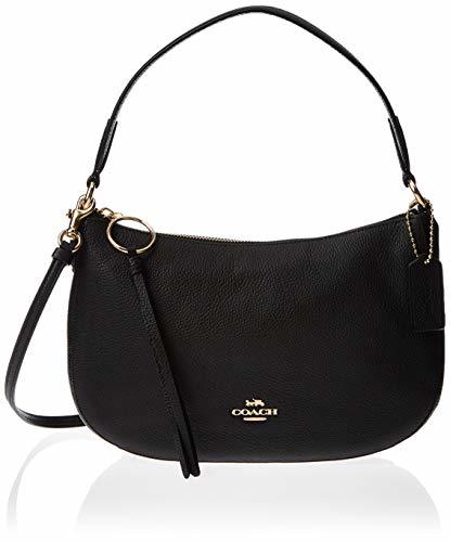 Coach Polished Pebble Leather Crossbody 52548-GDBLK