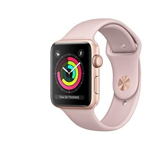Apple Watch dourado com bracelete pink sand 