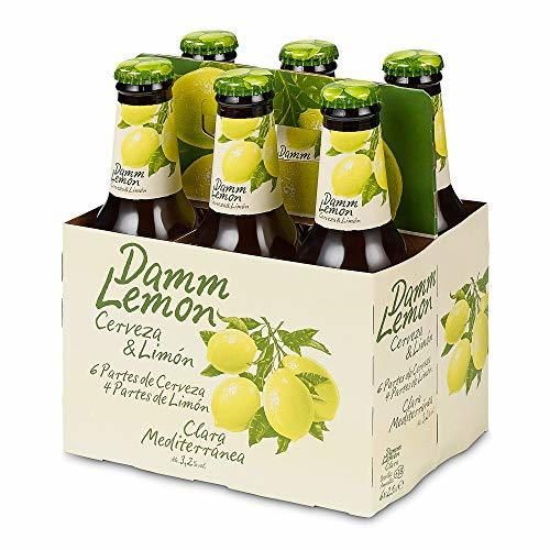 Damm Lemon Cerveza Clara Mediterránea - Pack de 6 x 25 cl,