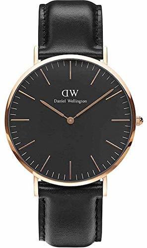 Social Daniel Wellington Reloj Analógico para Unisex de Cuarzo con Correa en Cuero