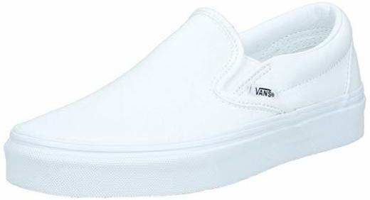 Vans Classic Slip-On, Zapatillas Unisex Adulto, Blanco