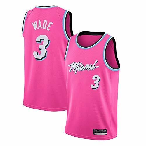 Hombre Mujer NBA Miami Heat 3# Wade Retro T-Shirt de Baloncesto Camisetas