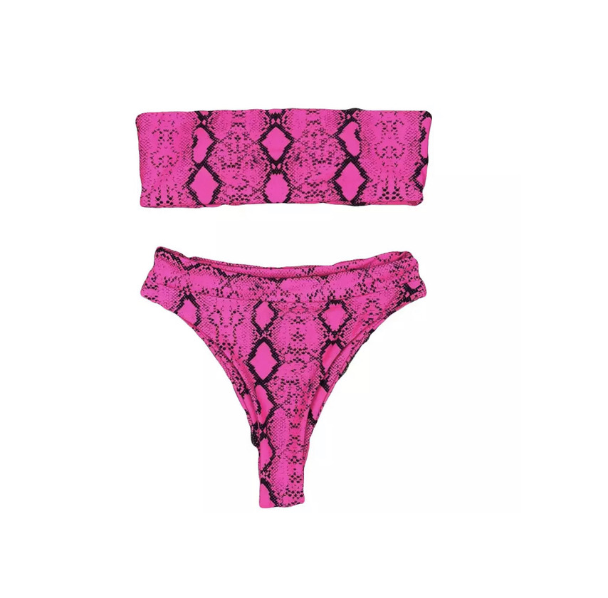 Product Bikini Padrão Cobra Rosa