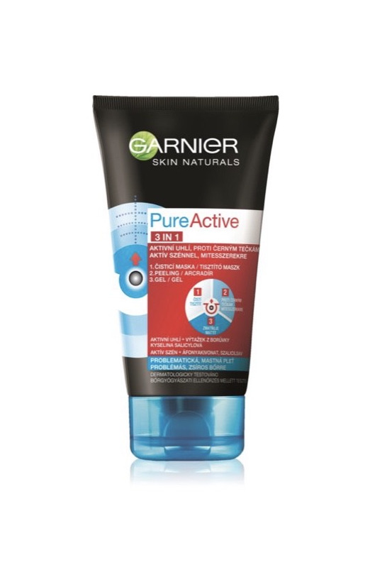 Garnier Pure Active Máscara Preta 3x1