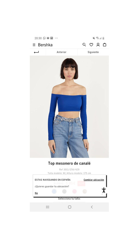 Producto Top bershka