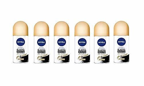 NIVEA Desodorante Roll-on Black & White Invisible Silky Smooth - Paquete de