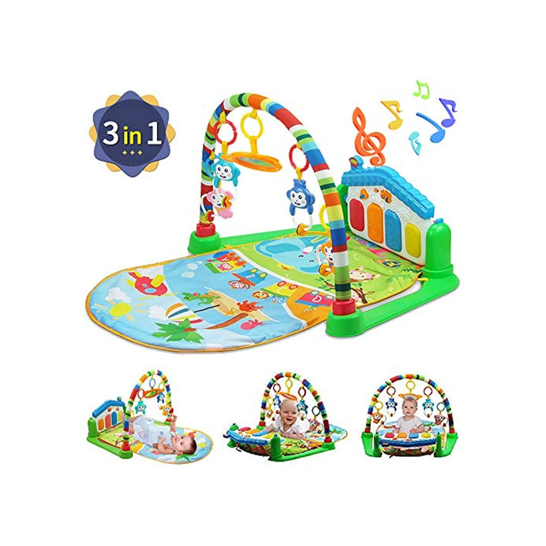 Product WYSWYG Baby Gym Play Mats para Floor, Kick and Play Piano Gym