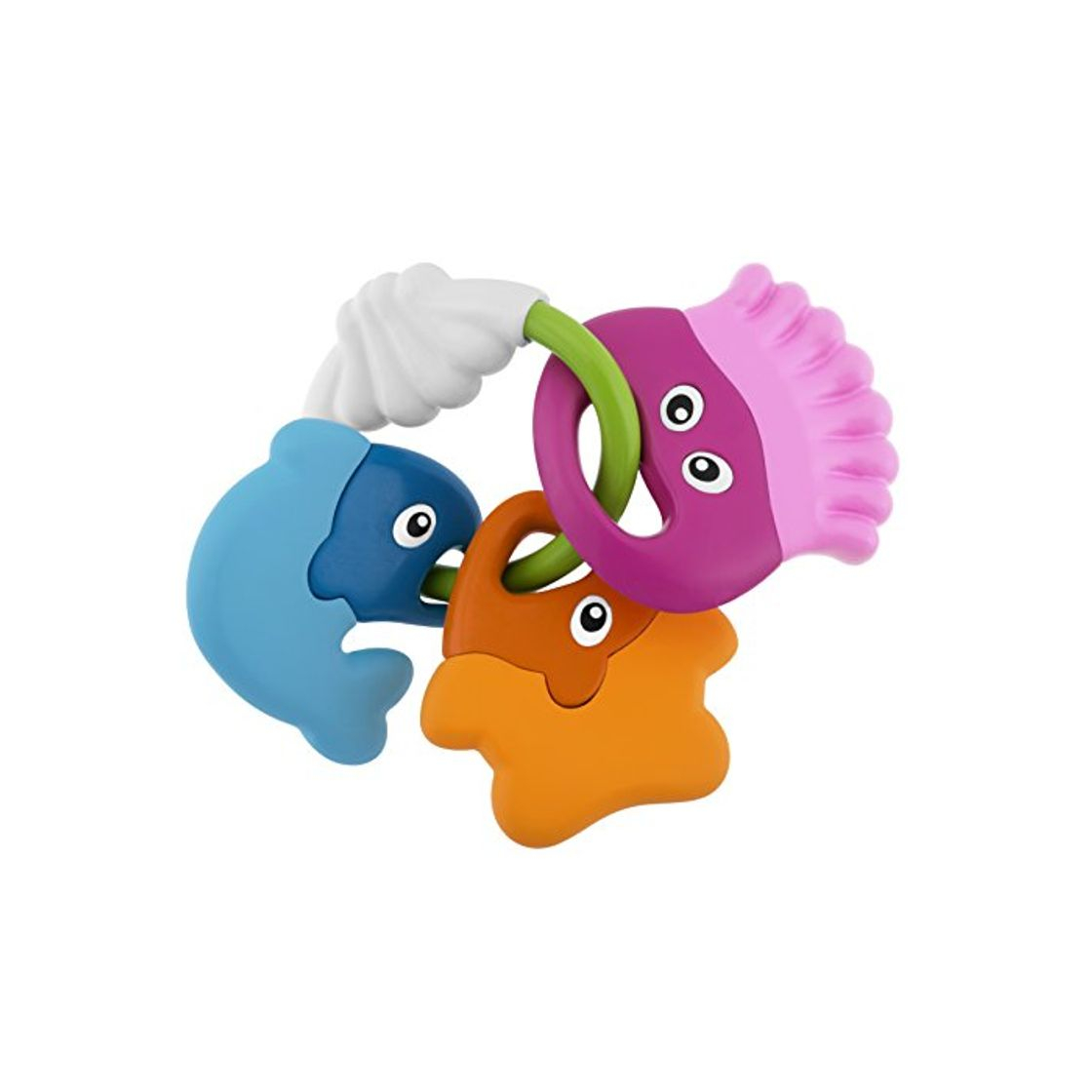 Producto Chicco- Baby Senses-Sea Creatures Teether Jake Peces Sonajeros Mordedores, Multicolor