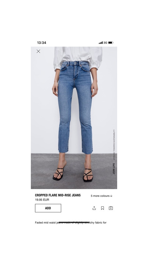 Product Cropped Flare Mid-Rise Jeans