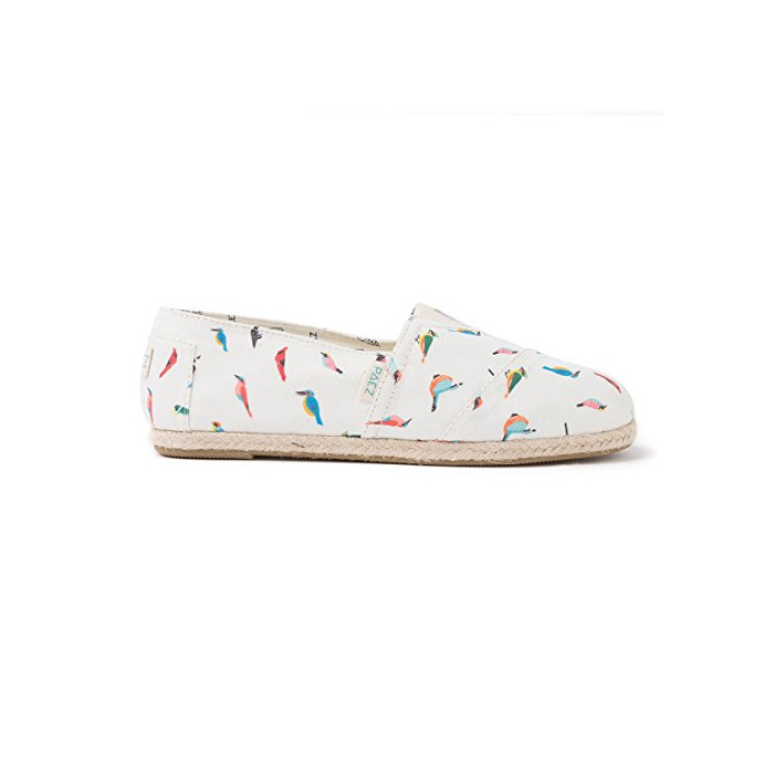 Fashion PAEZ Original-Print Raw Bird, Alpargatas para Mujer,