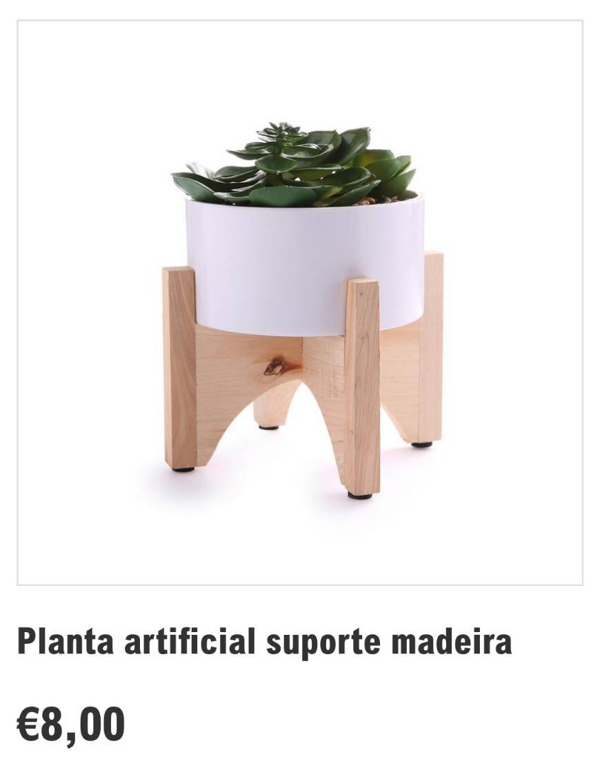 Moda Planta artificial suporte madeira

