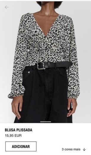 Blusa padrão Leopardo 