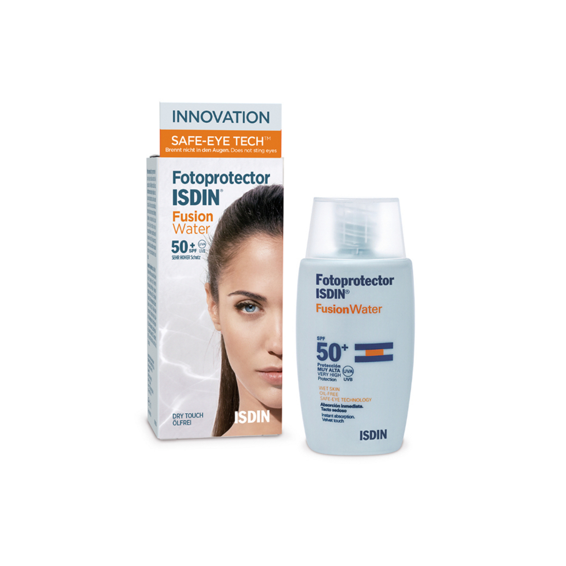 Producto isdin fotoprotector pediatric facial fusion water base acuosa spf50