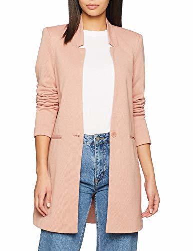 Fashion Vero Moda Vmjune W/l Long Blazer Dnm Noos Abrigo, Rosa