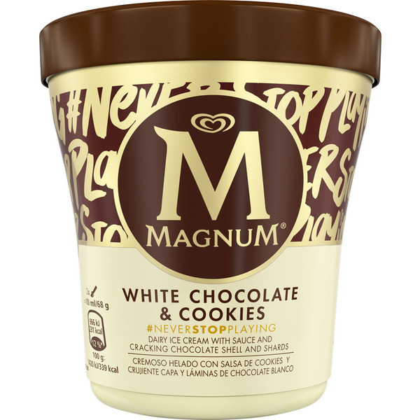 Moda Gelado Magnum White chocolate and cookies  