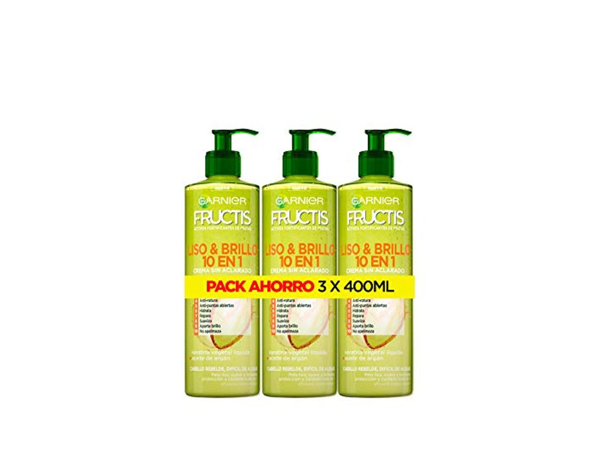 Beauty Garnier Fructis Liso & Brillo Crema de peinado sin aclarado para cabello