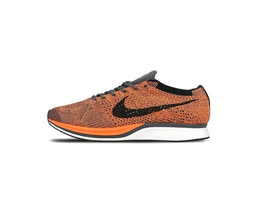 Nike Flyknit Racer, Zapatillas de Deporte Unisex Adulto, Naranja/Blanco/Gris