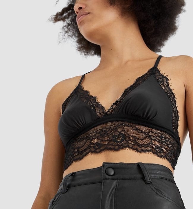 Product Bralette de renda acetinado