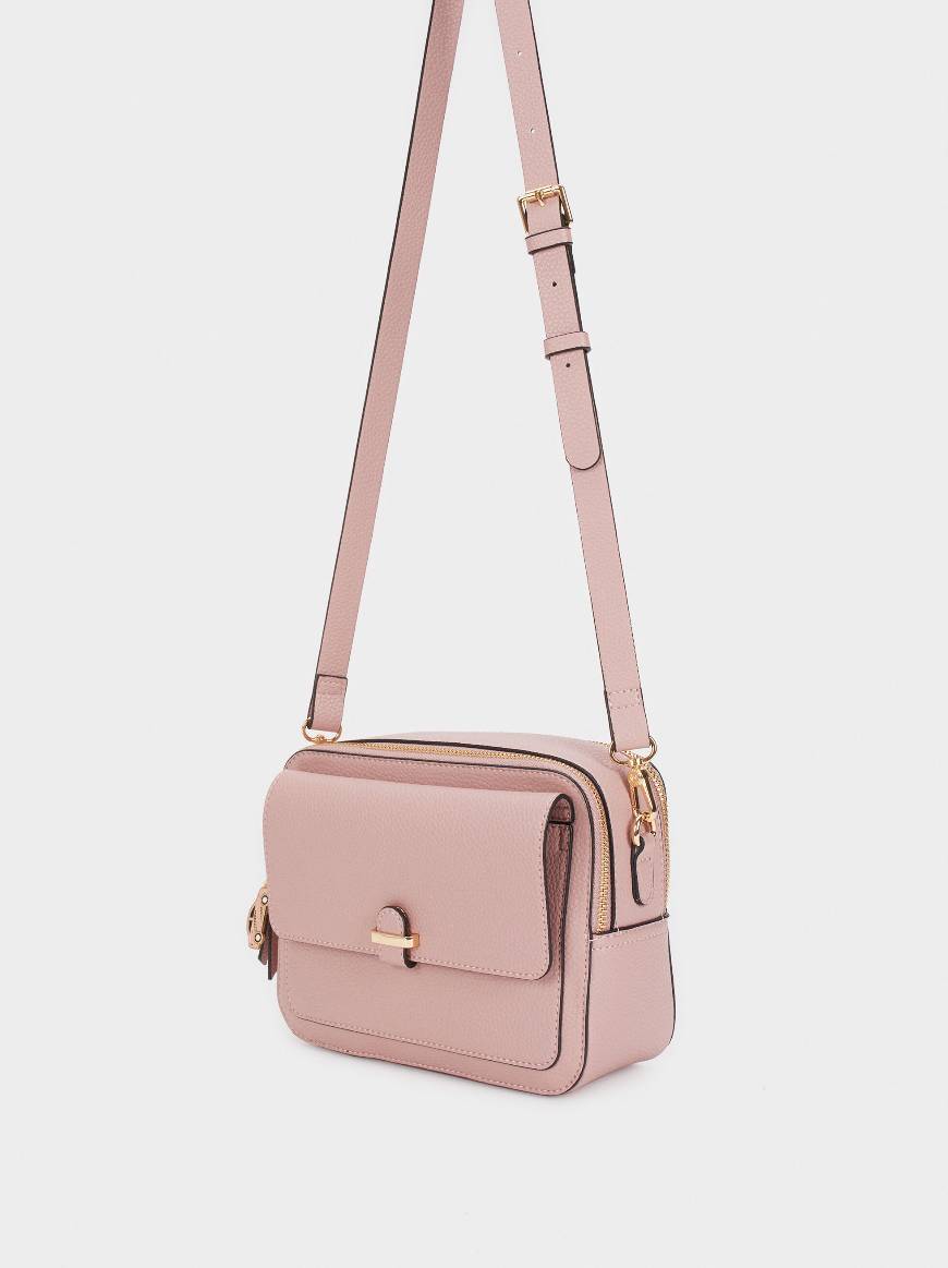 Social Mala de tiracolo com bolso exterior