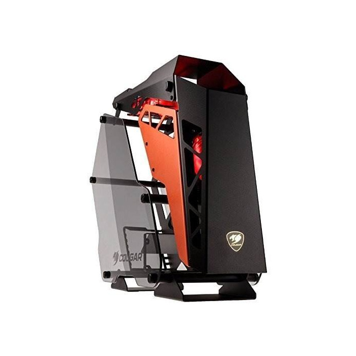 Electronic COUGAR Gaming Conquer Midi-Tower Negro, Naranja - Caja de Ordenador